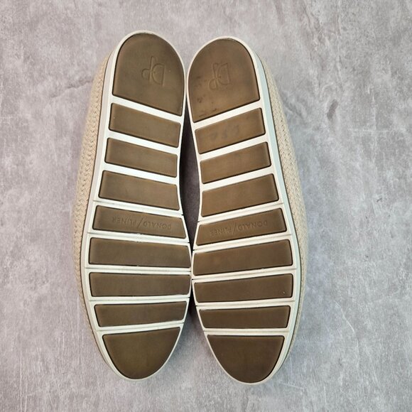 Donald Pliner Slip On Shoes Sz 8.5 Taupe Suede Minimalist Casual Platform Loafer - Picture 7 of 10